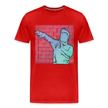 Wing Chun - T-shirt bio Premium Homme - rouge - Devant - Damien (186cm)