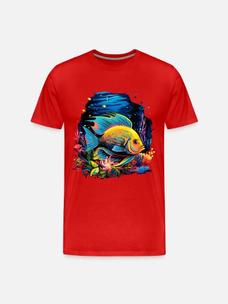 Angelfish - Men's Premium Organic T-Shirt - red