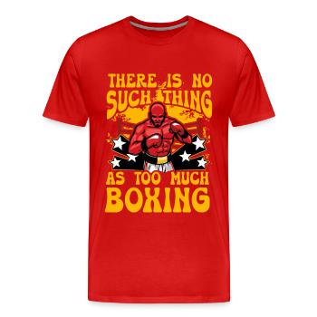 Zu viel Boxen gibt es nicht - Männer Premium Bio T-Shirt - Rot - Vorne - Damien (186cm)