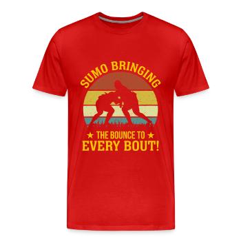 Sumo Apporter du rebond à chaque combat ! - T-shirt bio Premium Homme - rouge - Devant - Damien (186cm)