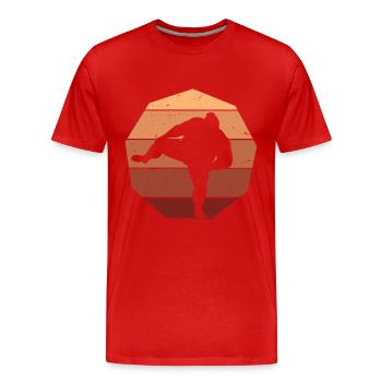 Sumo - T-shirt bio Premium Homme - rouge - Devant - Damien (186cm)