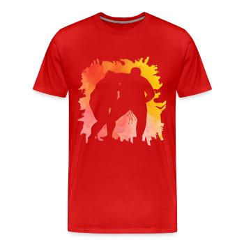 Sumo - T-shirt bio Premium Homme - rouge - Devant - Damien (186cm)