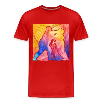 Sumo - T-shirt bio Premium Homme - rouge - Devant - Damien (186cm)