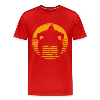 Sumo - T-shirt bio Premium Homme - rouge - Devant - Damien (186cm)