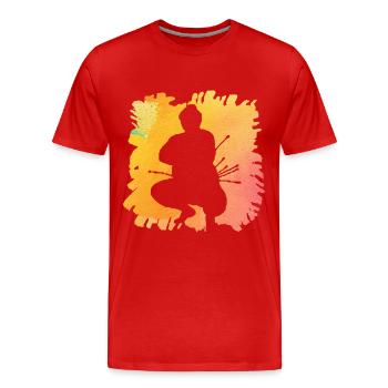 Sumo - T-shirt bio Premium Homme - rouge - Devant - Damien (186cm)