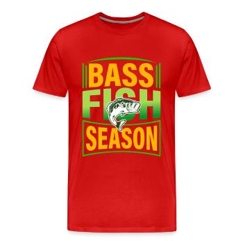 Barschfisch-Saison - Männer Premium Bio T-Shirt - Rot - Vorne - Damien (186cm)