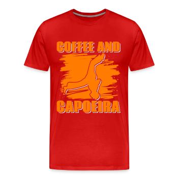 Café et Capoeira - T-shirt bio Premium Homme - rouge - Devant - Damien (186cm)