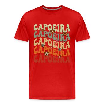 Capoeira - Männer Premium Bio T-Shirt - Rot - Vorne - Damien (186cm)