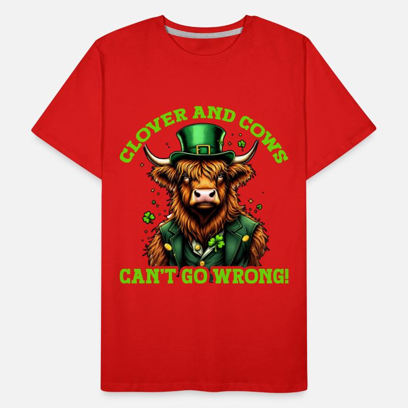 Clover and Cows can't go wrong Men's Premium Organic T-Shirt