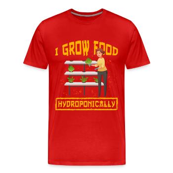 Ich baue Lebensmittel-Hydrokulturen an - Männer Premium Bio T-Shirt - Rot - Vorne - Damien (186cm)