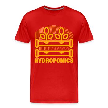Culture hydroponique - T-shirt bio Premium Homme - rouge - Devant - Damien (186cm)