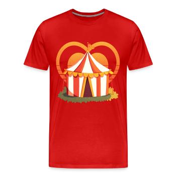 Cirque - T-shirt bio Premium Homme - rouge - Devant - Damien (186cm)