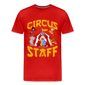 Mitarbeiter des Zirkus - Männer Premium Bio T-Shirt - Rot - Vorne - Damien (186cm)