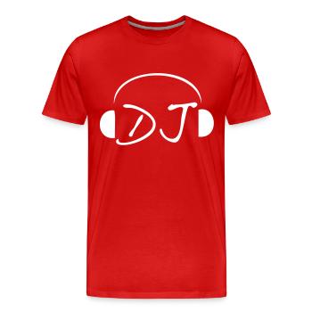 Dj - T-shirt bio Premium Homme - rouge - Devant - Damien (186cm)