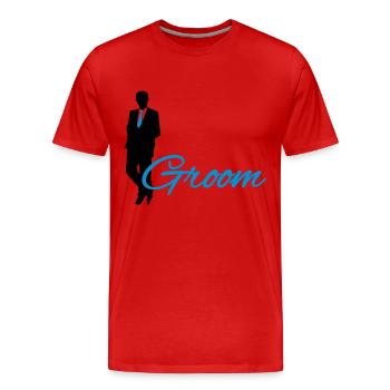 Groom - Männer Premium Bio T-Shirt - Rot - Vorne - Damien (186cm)