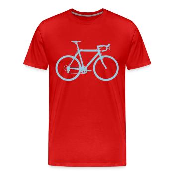 Racer/ Rennrad - Männer Premium Bio T-Shirt - Rot - Vorne - Damien (186cm)