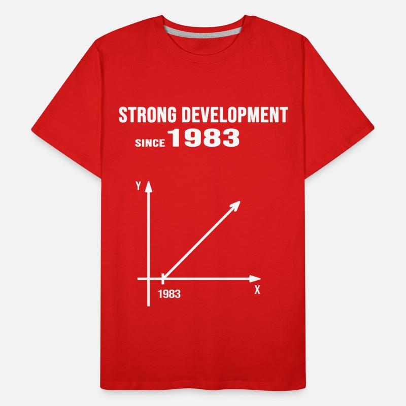 1983 geburtstag jubiläum strong development Männer Premium Bio T-Shirt