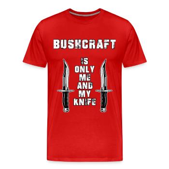 bushcraft knife machete wild survival kukri - Men's Premium Organic T-Shirt - red - Front - Damien (186cm)