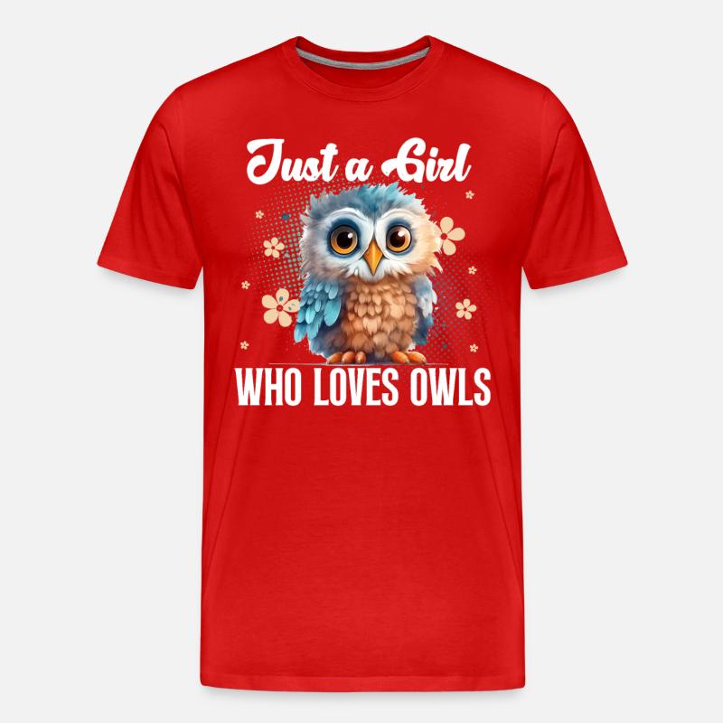 Eule Eulen - Männer Premium Bio T-Shirt - Rot
