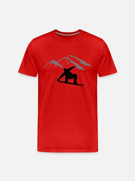 Snowboard - T-shirt bio Premium Homme - rouge
