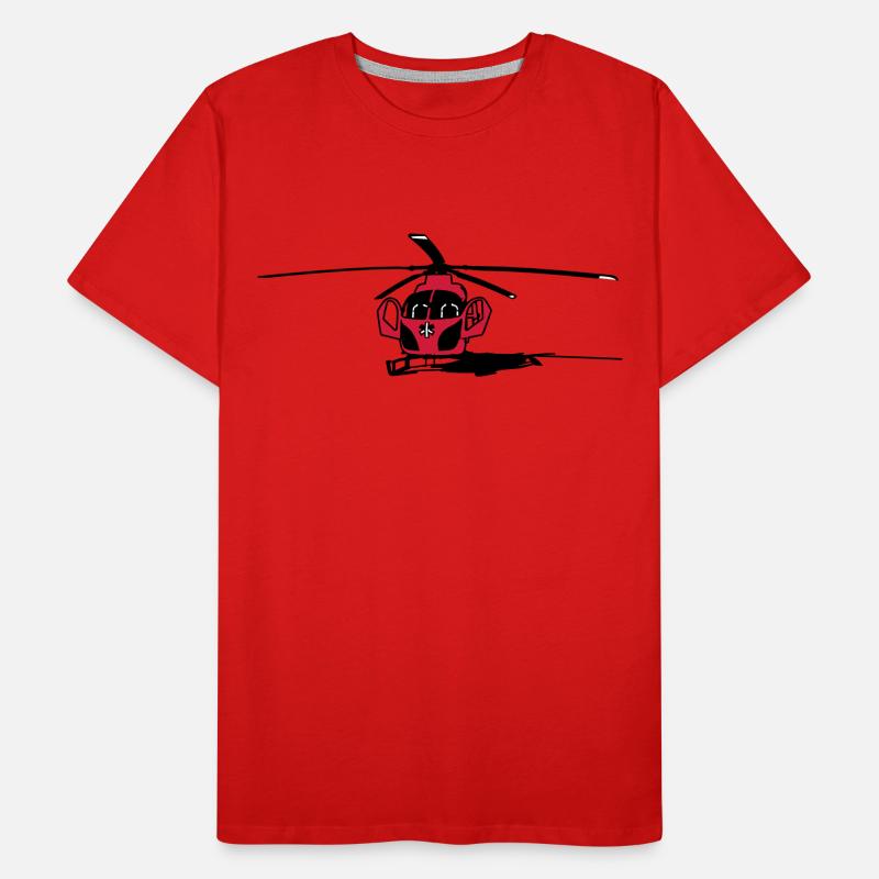 Land , helicopter Men's Premium Organic T-Shirt