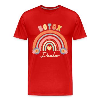 Plastic Surgery Botox Dealer - Men's Premium Organic T-Shirt - red - Front - Damien (186cm)