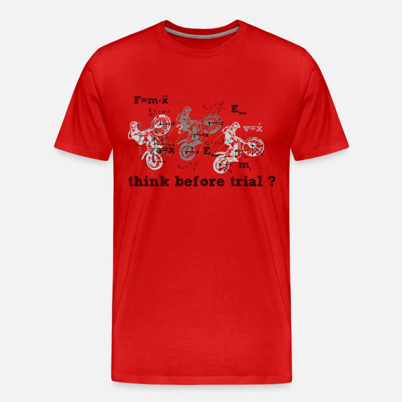 Think before Trial? - Männer Premium Bio T-Shirt - Rot