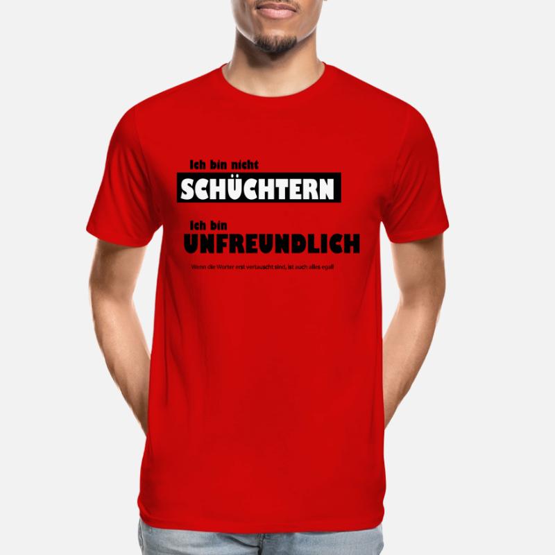 Unfreundlich oder schüchtern Männer Premium Bio T-Shirt