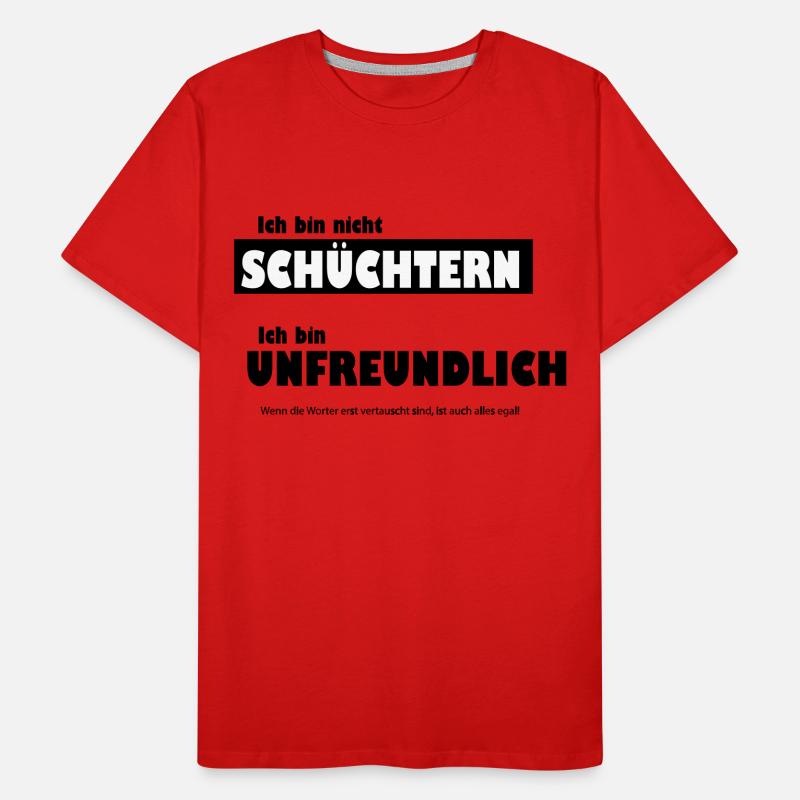Unfreundlich oder schüchtern Männer Premium Bio T-Shirt