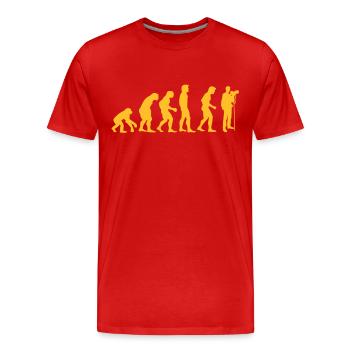 photographer evolution - T-shirt bio Premium Homme - rouge - Devant - Damien (186cm)