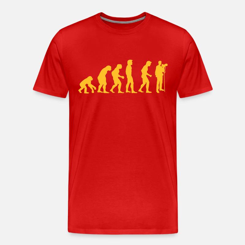 fotograf_evolution - Männer Premium Bio T-Shirt - Rot