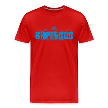 superdad number one 2011 - Männer Premium Bio T-Shirt - Rot - Vorne - Damien (186cm)