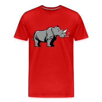 nashorn joint kiffen - Männer Premium Bio T-Shirt - Rot - Vorne - Damien (186cm)