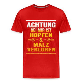 Beer Beer Ologist Toast Beer Garden Morning Pint - Men's Premium Organic T-Shirt - red - Front - Damien (186cm)
