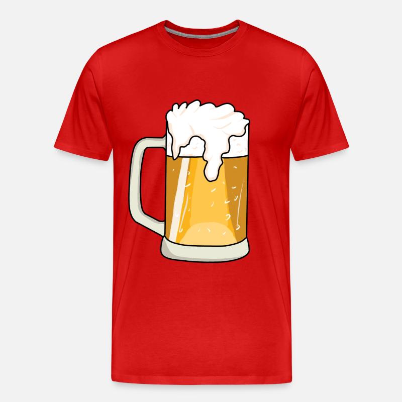 Bier - Männer Premium Bio T-Shirt - Rot