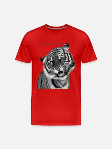Tiger - Men's Premium Organic T-Shirt - red