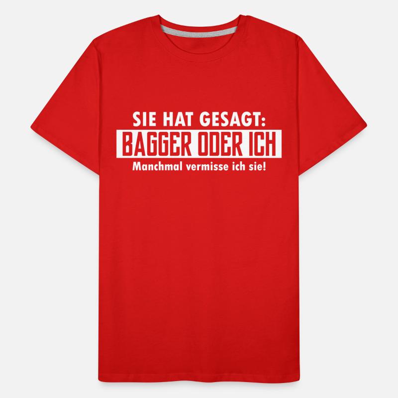 bagger oder ich Männer Premium Bio T-Shirt