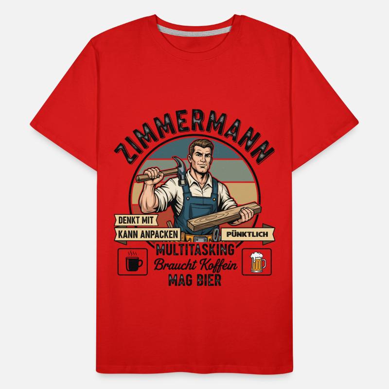 Der Zimmermann Männer Premium Bio T-Shirt