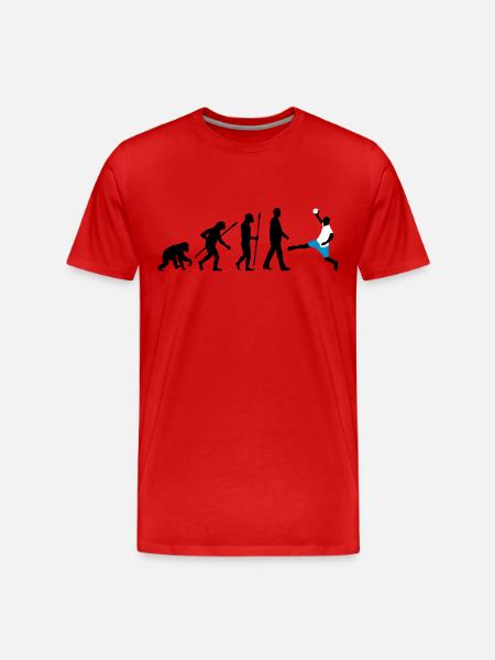 evolution_handball_102012_a_3c - Men's Premium Organic T-Shirt - red