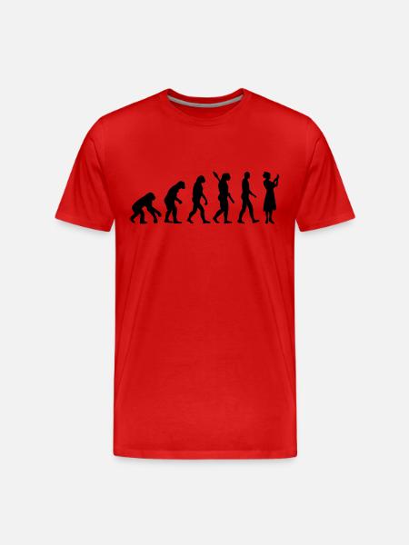 Évolution Infirmière - T-shirt bio Premium Homme - rouge
