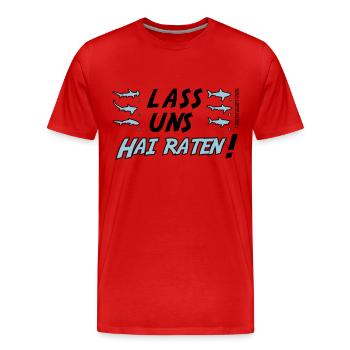 LASS UNS HAI RATEN ! Lass uns heiraten! - Männer Premium Bio T-Shirt - Rot - Vorne - Damien (186cm)