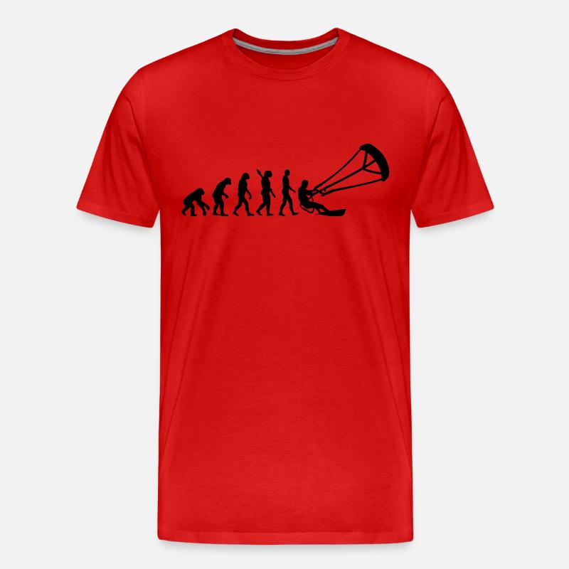 Evolution Kitesurfing - Men's Premium Organic T-Shirt - red