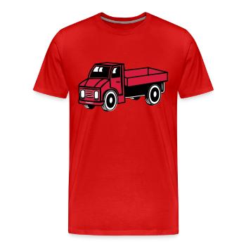 Car toys truck truck truck truck vehicle - Men's Premium Organic T-Shirt - red - Front - Damien (186cm)