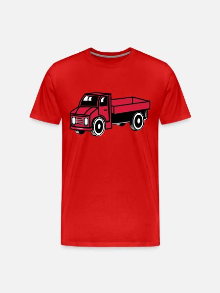 Auto Spielzeug Laster Kipper Truck Lastwagen Fahrz - Männer Premium Bio T-Shirt - Rot