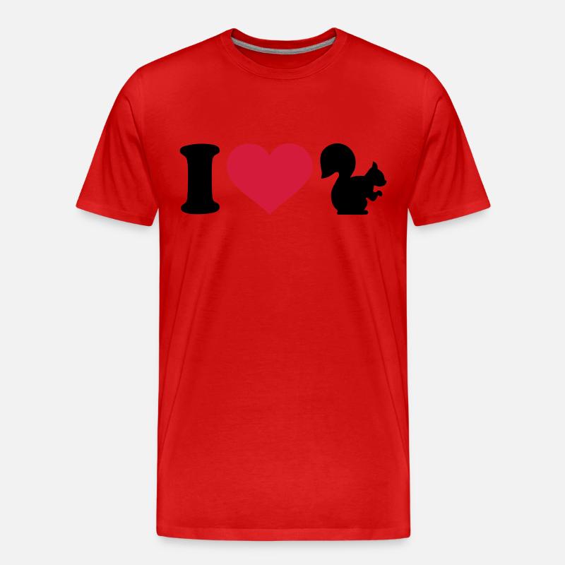 Eichhörnchen - Männer Premium Bio T-Shirt - Rot