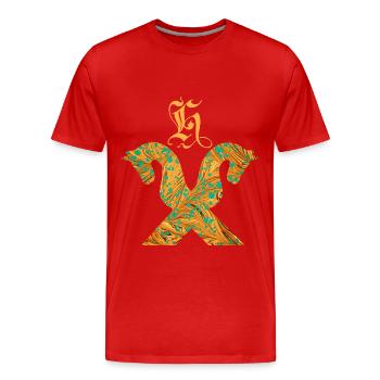 cheval pignon e 95 h - T-shirt bio Premium Homme - rouge - Devant - Damien (186cm)