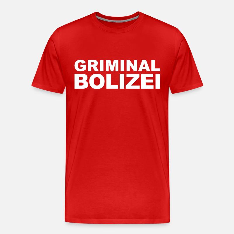 Griminal Bolizei - Männer Premium Bio T-Shirt - Rot