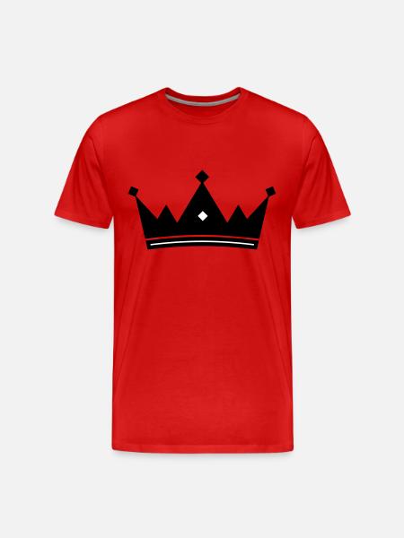crown - Men's Premium Organic T-Shirt - red
