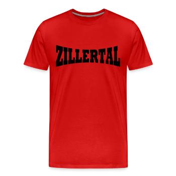 Zillertal Skiort - Männer Premium Bio T-Shirt - Rot - Vorne - Damien (186cm)