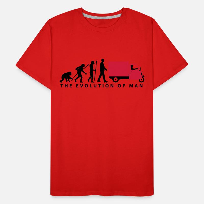 evolution_of_man_Piaggio Ape_092014_b_2c Männer Premium Bio T-Shirt